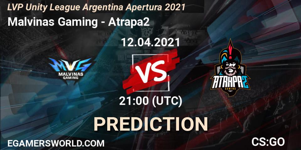 Pronósticos Malvinas Gaming - Atrapa2. 12.04.21. LVP Unity League Argentina Apertura 2021 - CS2 (CS:GO)