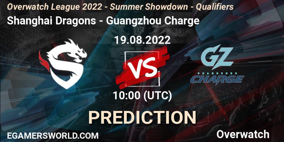 Pronósticos Shanghai Dragons - Guangzhou Charge. 19.08.22. Overwatch League 2022 - Summer Showdown - Qualifiers - Overwatch