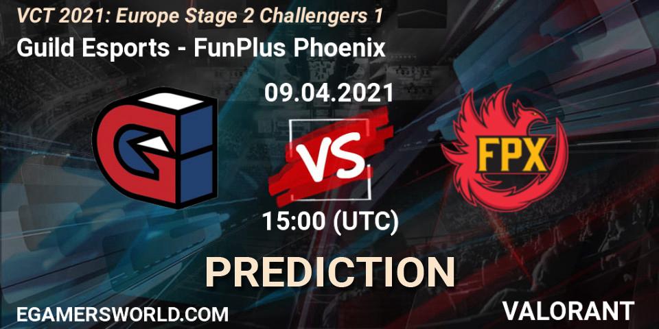 Pronósticos Guild Esports - FunPlus Phoenix. 09.04.2021 at 15:00. VCT 2021: Europe Stage 2 Challengers 1 - VALORANT