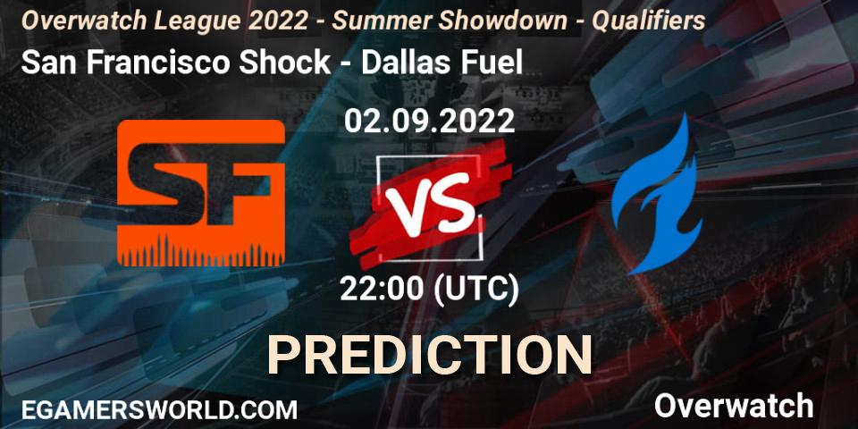 Pronósticos San Francisco Shock - Dallas Fuel. 02.09.2022 at 22:00. Overwatch League 2022 - Summer Showdown - Qualifiers - Overwatch