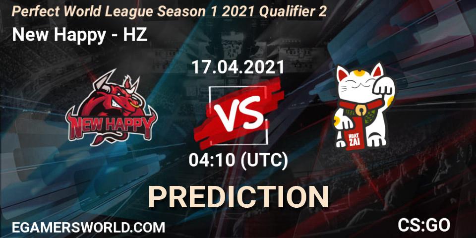 Pronósticos New Happy - HZ. 17.04.2021 at 04:10. Perfect World League Season 1 2021 Qualifier 2 - Counter-Strike (CS2)