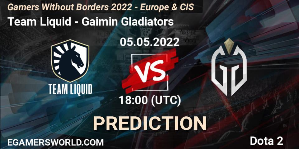 Pronósticos Team Liquid - Gaimin Gladiators. 05.05.2022 at 17:55. Gamers Without Borders 2022 - Europe & CIS - Dota 2