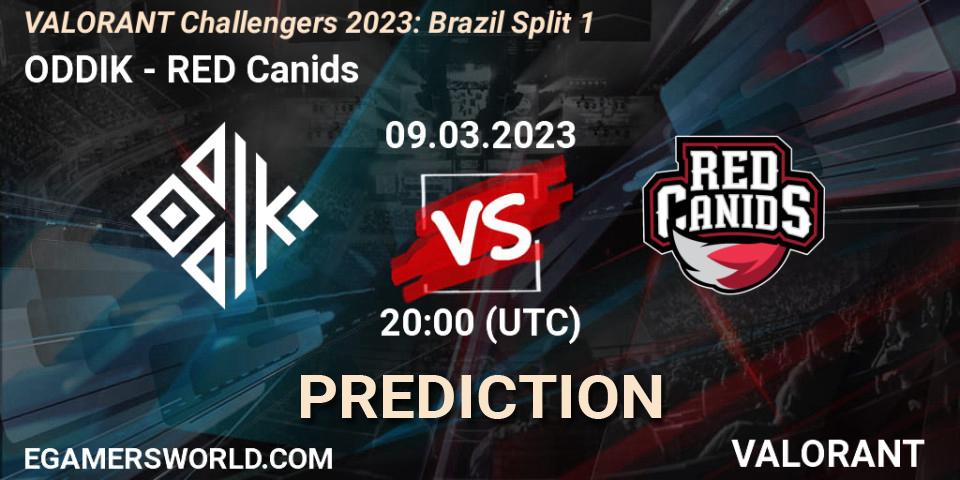 Pronósticos ODDIK - RED Canids. 09.03.2023 at 20:15. VALORANT Challengers 2023: Brazil Split 1 - VALORANT