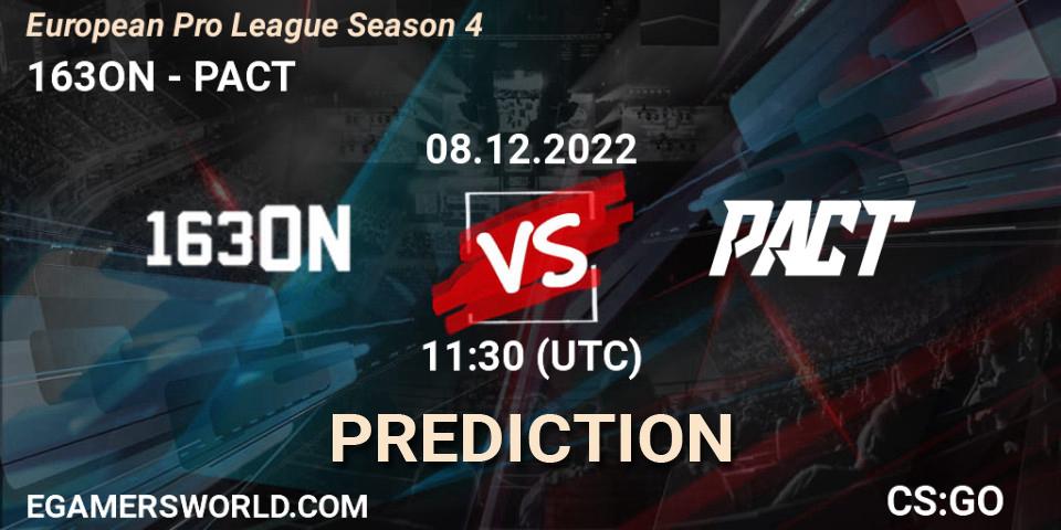Pronósticos 163ON - PACT. 08.12.22. European Pro League Season 4 - CS2 (CS:GO)