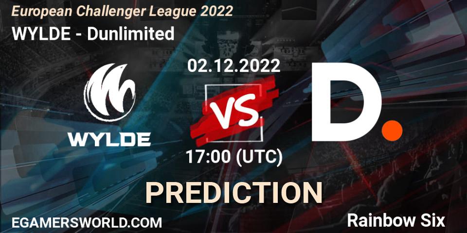 Pronósticos WYLDE - Dunlimited. 02.12.22. European Challenger League 2022 - Rainbow Six