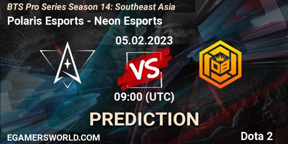 Pronósticos Polaris Esports - Neon Esports. 05.02.23. BTS Pro Series Season 14: Southeast Asia - Dota 2