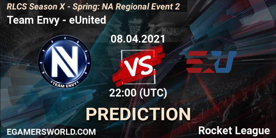 Pronósticos Team Envy - eUnited. 08.04.21. RLCS Season X - Spring: NA Regional Event 2 - Rocket League