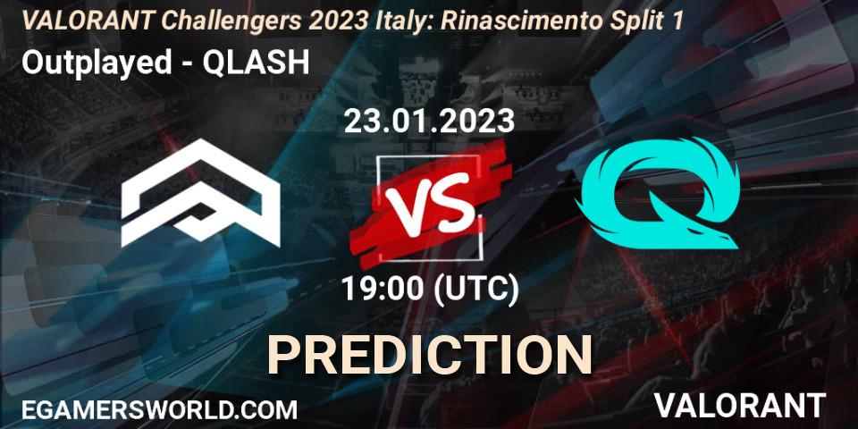 Pronósticos Outplayed - QLASH. 23.01.2023 at 19:30. VALORANT Challengers 2023 Italy: Rinascimento Split 1 - VALORANT