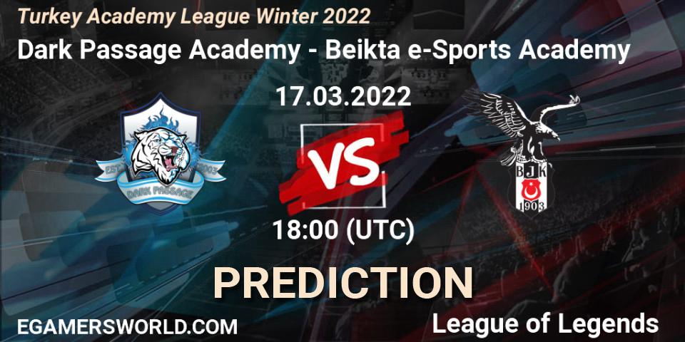 Pronósticos Dark Passage Academy - Beşiktaş e-Sports Academy. 17.03.22. Turkey Academy League Winter 2022 - LoL