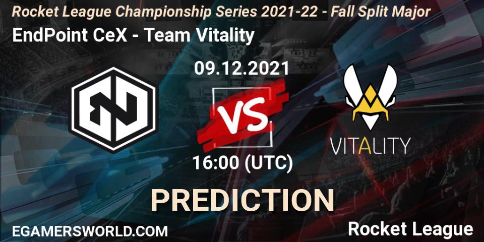 Pronósticos EndPoint CeX - Team Vitality. 09.12.2021 at 16:00. RLCS 2021-22 - Fall Split Major - Rocket League