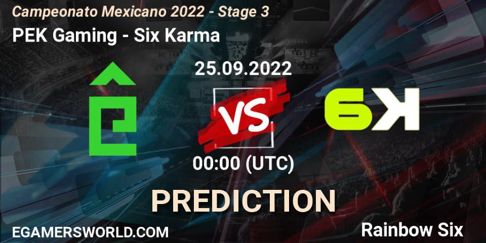 Pronósticos PÊEK Gaming - Six Karma. 25.09.2022 at 00:00. Campeonato Mexicano 2022 - Stage 3 - Rainbow Six