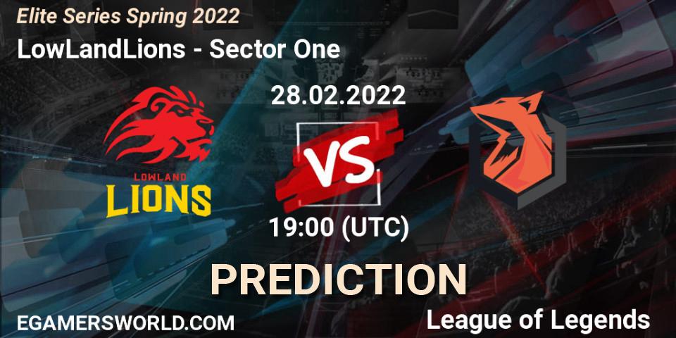Pronósticos LowLandLions - Sector One. 28.02.22. Elite Series Spring 2022 - LoL