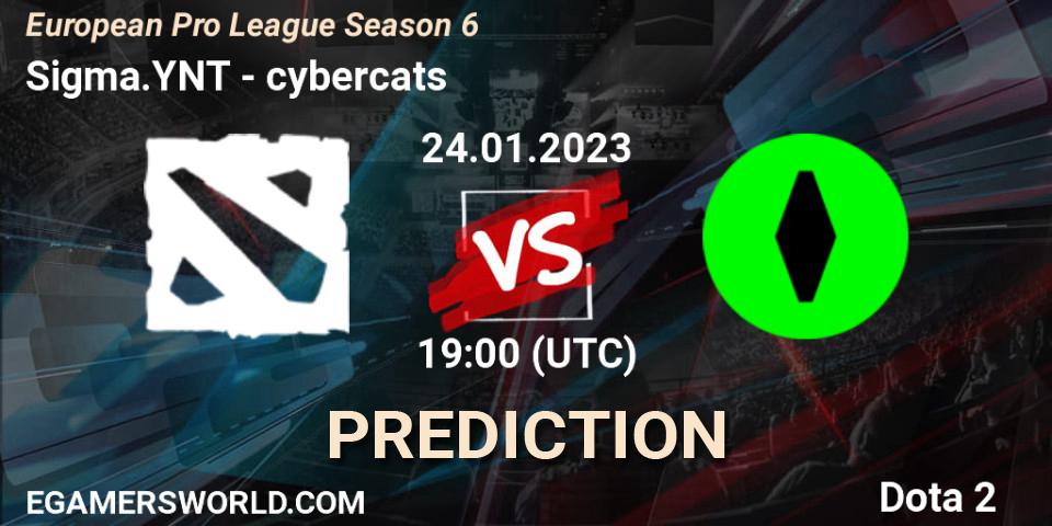 Pronósticos Sigma.YNT - cybercats. 24.01.2023 at 18:57. European Pro League Season 6 - Dota 2