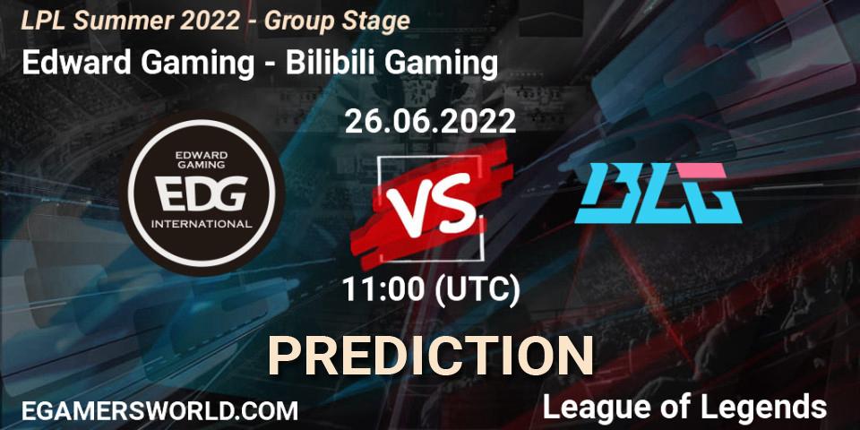 Pronósticos Edward Gaming - Bilibili Gaming. 26.06.22. LPL Summer 2022 - Group Stage - LoL
