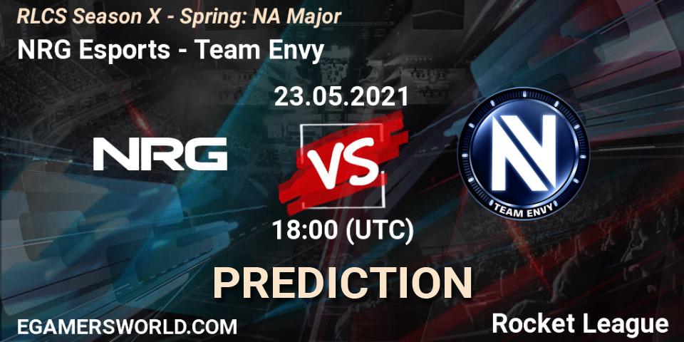 Pronósticos NRG Esports - Team Envy. 23.05.21. RLCS Season X - Spring: NA Major - Rocket League