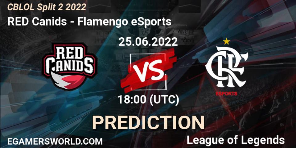 Pronósticos RED Canids - Flamengo eSports. 25.06.2022 at 18:50. CBLOL Split 2 2022 - LoL