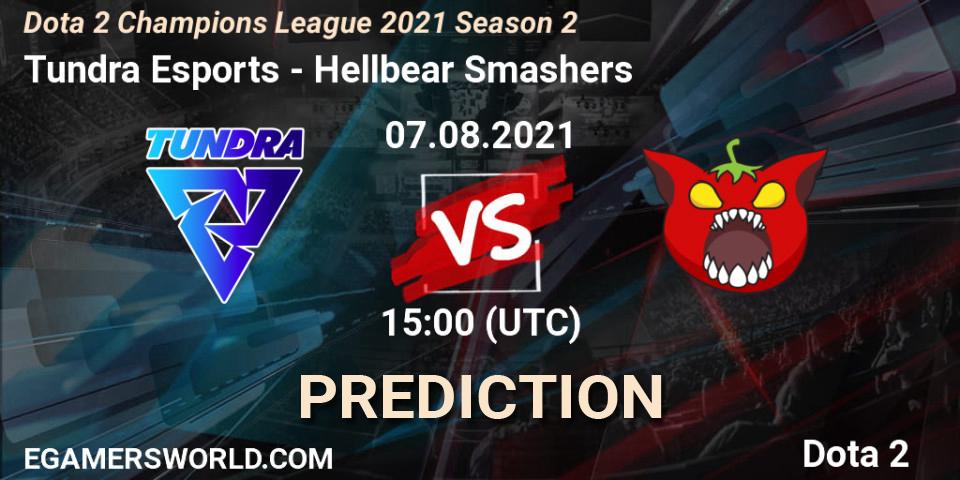 Pronósticos Tundra Esports - Hellbear Smashers. 07.08.2021 at 15:01. Dota 2 Champions League 2021 Season 2 - Dota 2