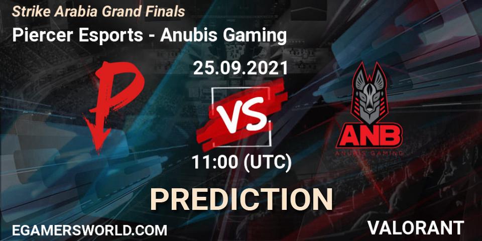 Pronósticos Piercer Esports - Anubis Gaming. 25.09.2021 at 11:00. Strike Arabia Grand Finals - VALORANT