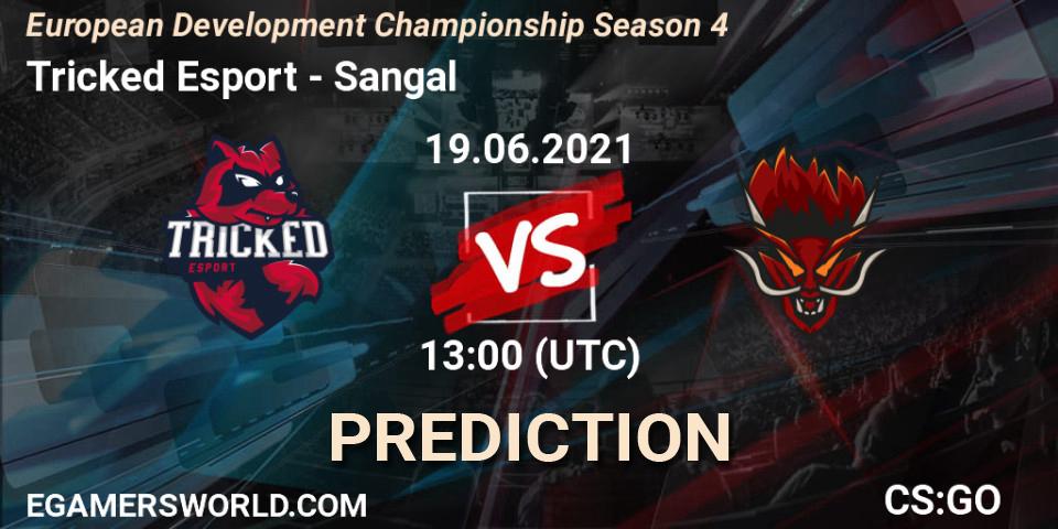 Pronósticos Tricked Esport - Sangal. 19.06.2021 at 13:00. European Development Championship Season 4 - Counter-Strike (CS2)
