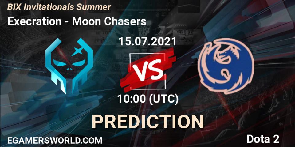 Pronósticos Execration - Moon Chasers. 15.07.2021 at 10:37. BIX Invitationals Summer - Dota 2