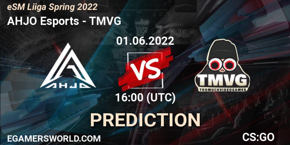 Pronósticos AHJO Esports - TMVG. 01.06.2022 at 16:00. eSM Liiga Spring 2022 - Counter-Strike (CS2)