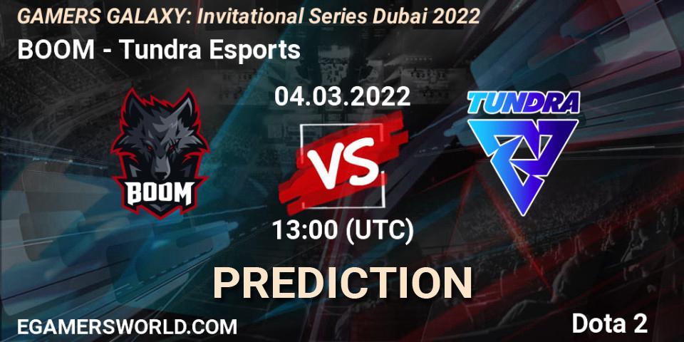 Pronósticos BOOM - Tundra Esports. 04.03.2022 at 13:11. GAMERS GALAXY: Invitational Series Dubai 2022 - Dota 2