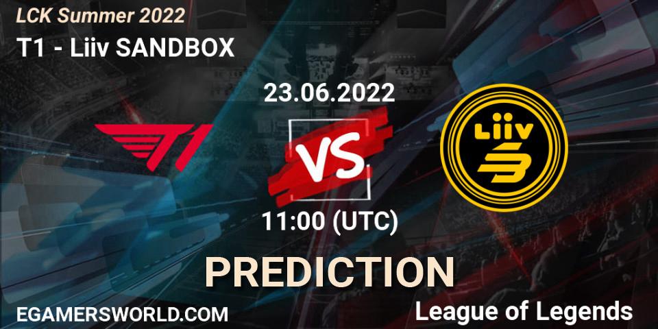 Pronósticos T1 - SANDBOX Gaming. 23.06.22. LCK Summer 2022 - LoL