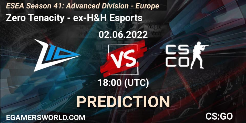 Pronósticos Zero Tenacity - ex-H&H Esports. 02.06.2022 at 18:00. ESEA Season 41: Advanced Division - Europe - Counter-Strike (CS2)