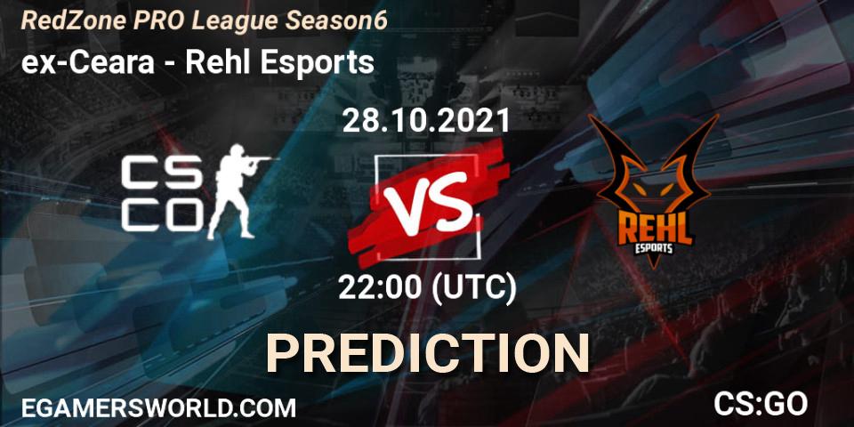 Pronósticos ex-Ceara - Rehl Esports. 02.11.2021 at 21:00. RedZone PRO League Season 6 - Counter-Strike (CS2)