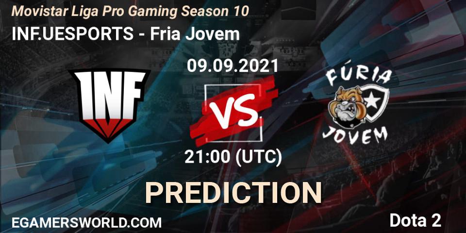 Pronósticos INF.UESPORTS - Fúria Jovem. 09.09.2021 at 21:02. Movistar Liga Pro Gaming Season 10 - Dota 2