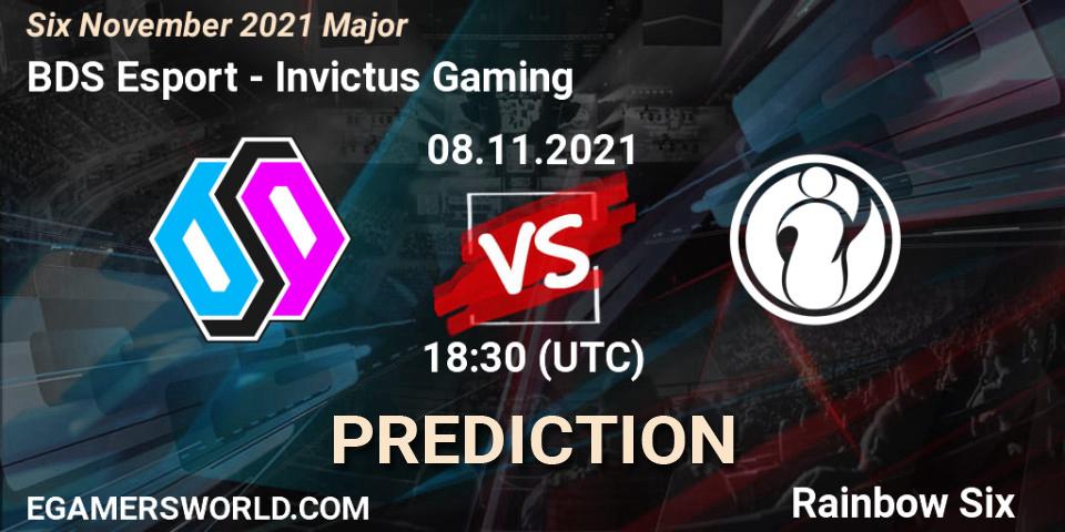 Pronósticos Invictus Gaming - BDS Esport. 10.11.2021 at 12:00. Six Sweden Major 2021 - Rainbow Six