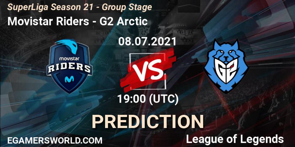 Pronósticos Movistar Riders - G2 Arctic. 08.07.21. SuperLiga Season 21 - Group Stage - LoL