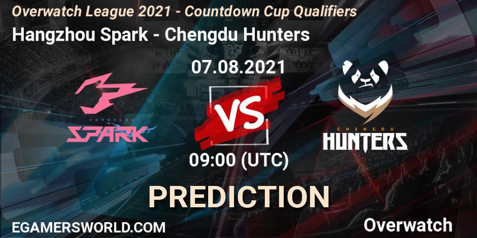 Pronósticos Hangzhou Spark - Chengdu Hunters. 13.08.2021 at 09:00. Overwatch League 2021 - Countdown Cup Qualifiers - Overwatch