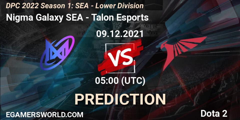 Pronósticos Nigma Galaxy SEA - Talon Esports. 09.12.2021 at 05:00. DPC 2022 Season 1: SEA - Lower Division - Dota 2