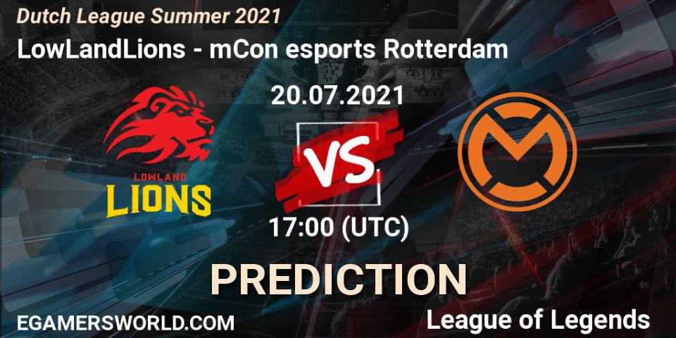 Pronósticos LowLandLions - mCon esports Rotterdam. 20.07.21. Dutch League Summer 2021 - LoL