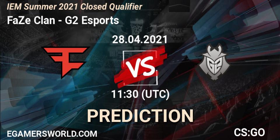 Pronósticos FaZe Clan - G2 Esports. 28.04.2021 at 11:30. IEM Summer 2021 Closed Qualifier - Counter-Strike (CS2)