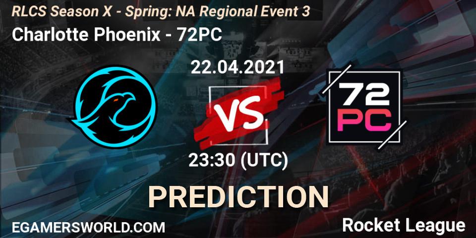 Pronósticos Charlotte Phoenix - 72PC. 22.04.21. RLCS Season X - Spring: NA Regional Event 3 - Rocket League