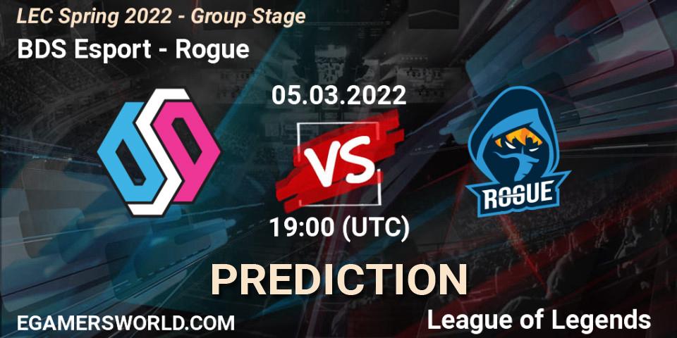 Pronósticos BDS Esport - Rogue. 05.03.2022 at 18:00. LEC Spring 2022 - Group Stage - LoL