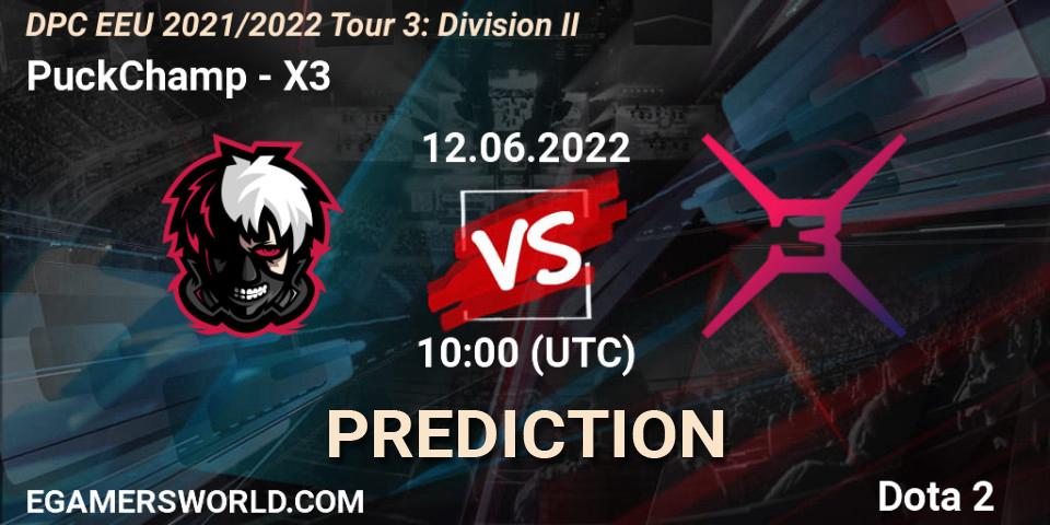 Pronósticos PuckChamp - X3. 12.06.2022 at 10:00. DPC EEU 2021/2022 Tour 3: Division II - Dota 2