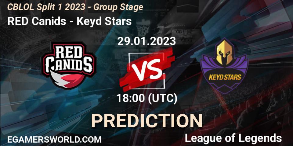 Pronósticos RED Canids - Keyd Stars. 29.01.23. CBLOL Split 1 2023 - Group Stage - LoL