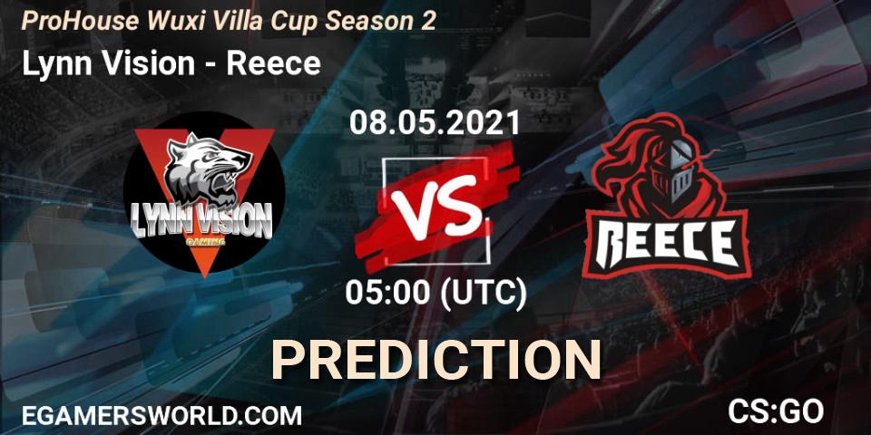 Pronósticos Lynn Vision - Reece. 08.05.2021 at 05:00. ProHouse Wuxi Villa Cup Season 2 - Counter-Strike (CS2)