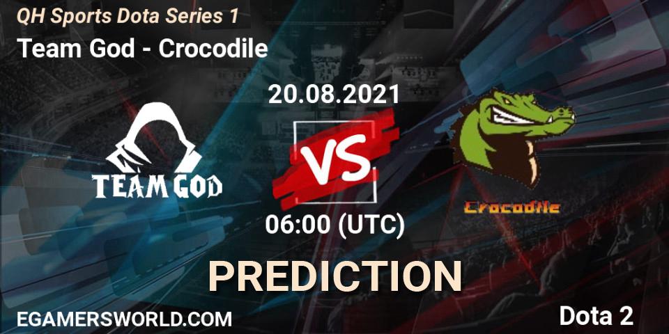 Pronósticos Team God - Crocodile. 20.08.2021 at 08:52. QH Sports Dota Series 1 - Dota 2