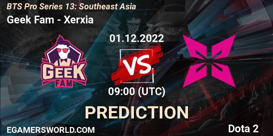 Pronósticos Geek Fam - Xerxia. 01.12.22. BTS Pro Series 13: Southeast Asia - Dota 2