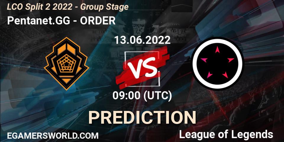 Pronósticos Pentanet.GG - ORDER. 13.06.22. LCO Split 2 2022 - Group Stage - LoL