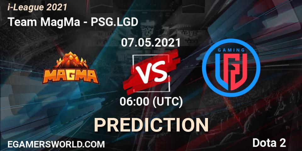 Pronósticos Team MagMa - PSG.LGD. 07.05.2021 at 06:01. i-League 2021 Season 1 - Dota 2