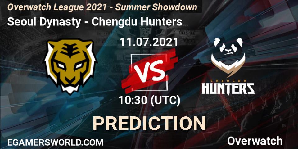 Pronósticos Seoul Dynasty - Chengdu Hunters. 11.07.2021 at 10:30. Overwatch League 2021 - Summer Showdown - Overwatch