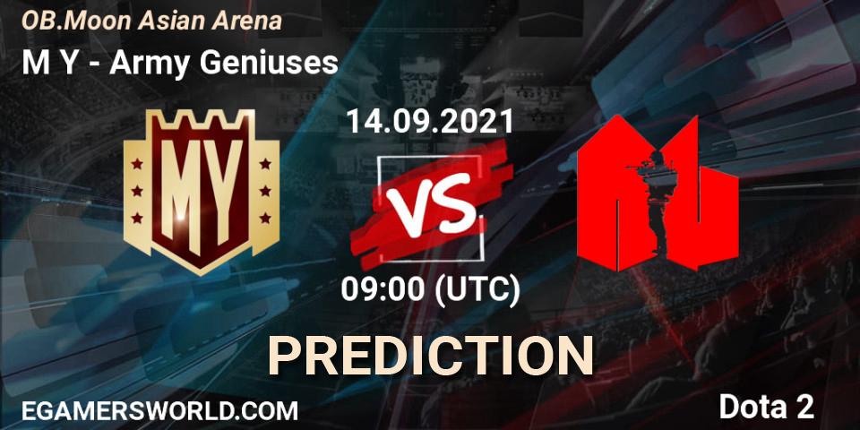 Pronósticos M Y - Army Geniuses. 14.09.2021 at 09:15. OB.Moon Asian Arena - Dota 2