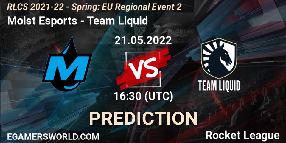 Pronósticos Moist Esports - Team Liquid. 21.05.2022 at 16:30. RLCS 2021-22 - Spring: EU Regional Event 2 - Rocket League