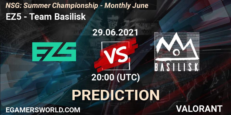 Pronósticos EZ5 - Team Basilisk. 29.06.2021 at 21:00. NSG: Summer Championship - Monthly June - VALORANT