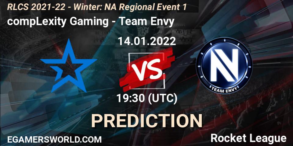 Pronósticos compLexity Gaming - Team Envy. 14.01.22. RLCS 2021-22 - Winter: NA Regional Event 1 - Rocket League